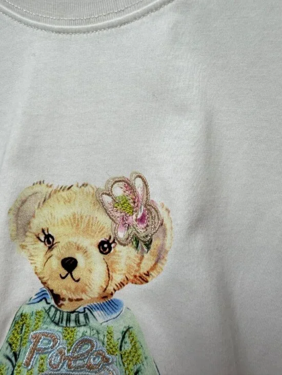 💎Polo Ralph Lauren Women's Round Neck Bear T-Shirt💎 - Picture 7 of 7